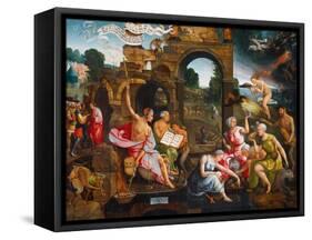 Saul and the Witch of Endor, 1526-Jacob Cornelisz van Oostsanen-Framed Stretched Canvas