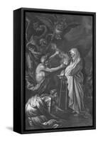 Saul and the Witch of Endor by Salvator Rosa-Salvator Rosa-Framed Stretched Canvas