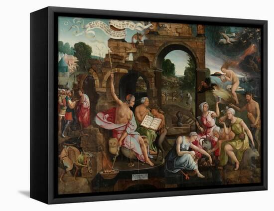 Saul and the Witch of Endor-Jacob Cornelisz van Oostsanen-Framed Stretched Canvas
