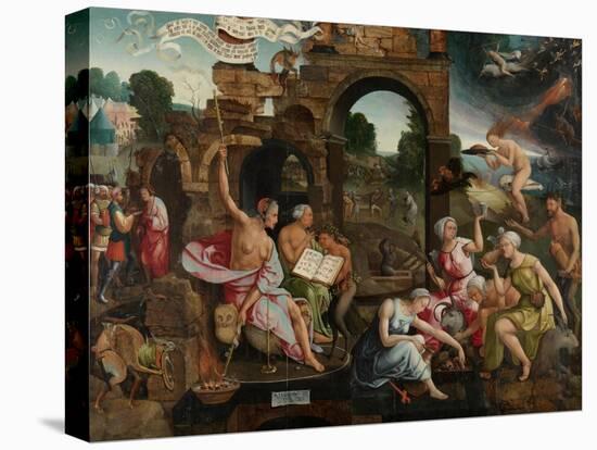 Saul and the Witch of Endor-Jacob Cornelisz van Oostsanen-Stretched Canvas