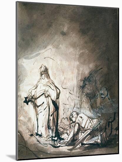 Saul and the Witch of Endor-Ferdinand Bol-Mounted Giclee Print