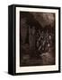 Saul and the Witch of Endor-Gustave Dore-Framed Stretched Canvas