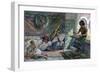 Saul endeavours to pierce David - Bible-James Jacques Joseph Tissot-Framed Giclee Print