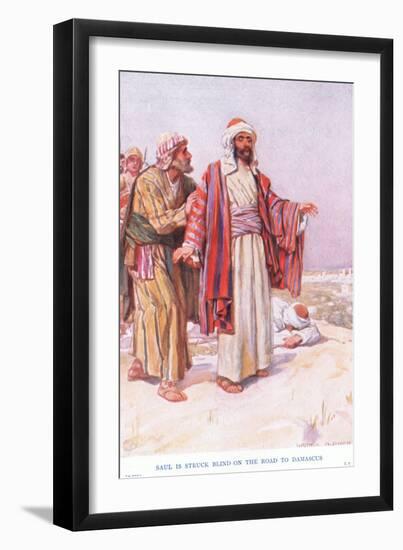 Saul Is Struck Blind on the Road to Damascus-Arthur A. Dixon-Framed Giclee Print