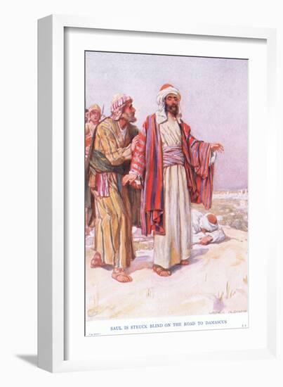 Saul Is Struck Blind on the Road to Damascus-Arthur A. Dixon-Framed Giclee Print