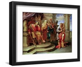 Saul Listening to David Playing the Harp-Erasmus Quellinus-Framed Giclee Print