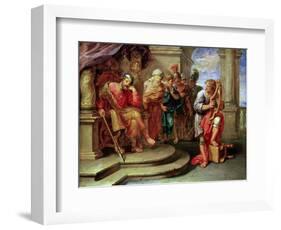 Saul Listening to David Playing the Harp-Erasmus Quellinus-Framed Giclee Print