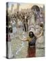 Saul prophesies with the prophets by Tissot -Bible-James Jacques Joseph Tissot-Stretched Canvas