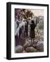 Saul questions the young maidens by Tissot -Bible-James Jacques Joseph Tissot-Framed Giclee Print