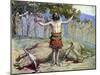 Saul sacrifices the oxen by J James Tissot - Bible-James Jacques Joseph Tissot-Mounted Giclee Print