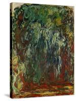 Saule pleureur, Giverny (Weeping willow, Giverny) Painted in Monet's garden at Giverny.-Claude Monet-Stretched Canvas