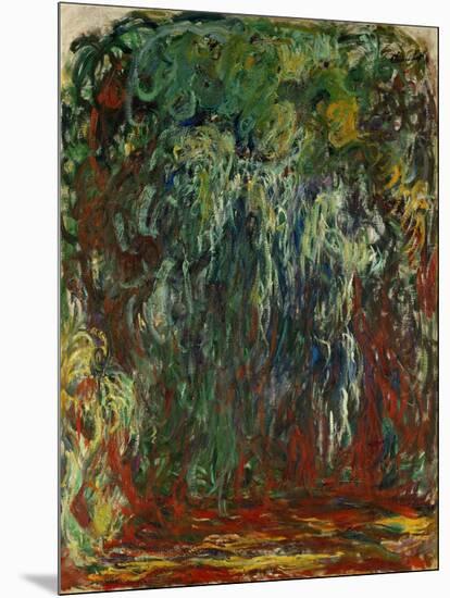 Saule pleureur, Giverny (Weeping willow, Giverny) Painted in Monet's garden at Giverny.-Claude Monet-Mounted Giclee Print