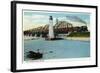 Sault Ste. Marie, Michigan - International Bridge Scene-Lantern Press-Framed Art Print