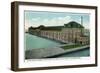 Sault Ste. Marie, Michigan - Power House Exterior, Longest in World-Lantern Press-Framed Art Print