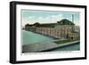 Sault Ste. Marie, Michigan - Power House Exterior, Longest in World-Lantern Press-Framed Art Print