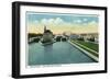 Sault Ste. Marie, Michigan - View of the Soo-Michigan Locks from the Eastern Approach-Lantern Press-Framed Art Print