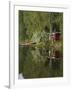 Sauna and Lake Reflections, Lapland, Finland-Doug Pearson-Framed Photographic Print