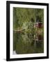 Sauna and Lake Reflections, Lapland, Finland-Doug Pearson-Framed Photographic Print