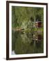 Sauna and Lake Reflections, Lapland, Finland-Doug Pearson-Framed Photographic Print