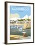 Saundersfoot - Dave Thompson Contemporary Travel Print-Dave Thompson-Framed Giclee Print