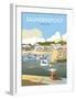 Saundersfoot - Dave Thompson Contemporary Travel Print-Dave Thompson-Framed Giclee Print