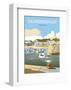 Saundersfoot - Dave Thompson Contemporary Travel Print-Dave Thompson-Framed Giclee Print