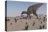 Saurolophus Walking across a Barren Landscape-null-Stretched Canvas