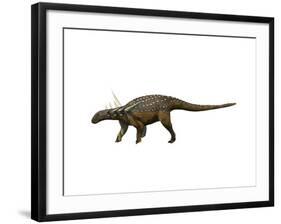 Sauropelta Dinosaur-null-Framed Art Print