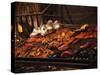 Sausages on a Grill, Mercado Del Puerto, Montevideo, Uruguay-null-Stretched Canvas
