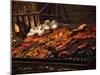 Sausages on a Grill, Mercado Del Puerto, Montevideo, Uruguay-null-Mounted Photographic Print