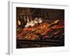 Sausages on a Grill, Mercado Del Puerto, Montevideo, Uruguay-null-Framed Photographic Print