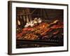 Sausages on a Grill, Mercado Del Puerto, Montevideo, Uruguay-null-Framed Photographic Print