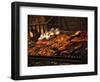 Sausages on a Grill, Mercado Del Puerto, Montevideo, Uruguay-null-Framed Photographic Print