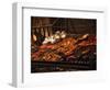 Sausages on a Grill, Mercado Del Puerto, Montevideo, Uruguay-null-Framed Photographic Print