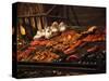 Sausages on a Grill, Mercado Del Puerto, Montevideo, Uruguay-null-Stretched Canvas