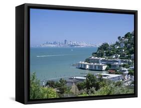 Sausalito, a Town on San Francisco Bay in Marin County, California, USA-Fraser Hall-Framed Stretched Canvas