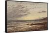 Sausset: le bord de la mer-Félix Ziem-Framed Stretched Canvas