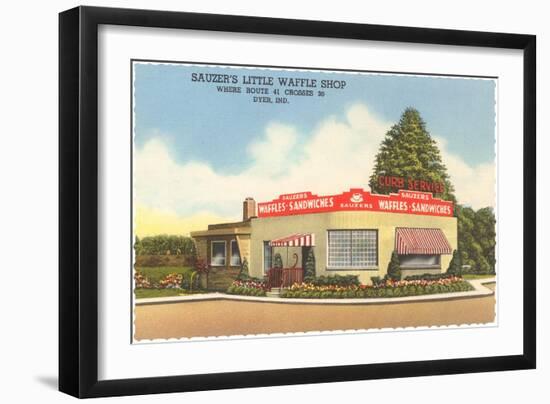 Sauzer's Little Waffle Shop, Roadside Retro-null-Framed Art Print