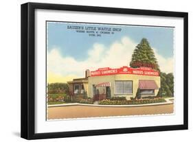 Sauzer's Little Waffle Shop, Roadside Retro-null-Framed Art Print