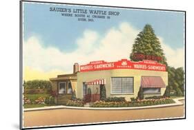 Sauzer's Little Waffle Shop, Roadside Retro-null-Mounted Art Print