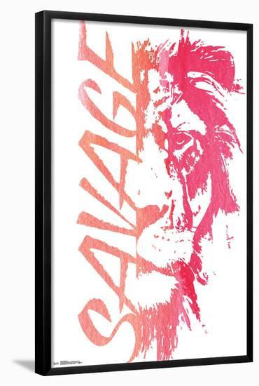 Savage Lion-null-Framed Standard Poster