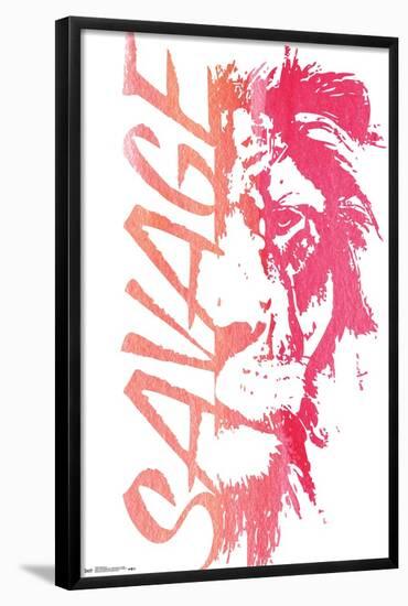 Savage Lion-Trends International-Framed Poster