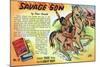 Savage Son Storiette, Native American on Horseback-Lantern Press-Mounted Art Print
