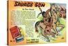 Savage Son Storiette, Native American on Horseback-Lantern Press-Stretched Canvas