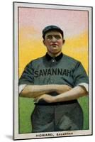 Savannah, GA, Savannah South Atlantic League, Ernie Howard, Baseball Card-Lantern Press-Mounted Art Print