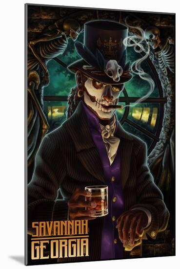 Savannah, Georgia - Baron Samedi Voodoo-Lantern Press-Mounted Art Print