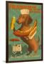 Savannah, Georgia - Dachshund - Retro Hotdog Ad-Lantern Press-Framed Art Print