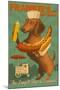 Savannah, Georgia - Dachshund - Retro Hotdog Ad-Lantern Press-Mounted Art Print