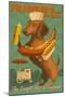 Savannah, Georgia - Dachshund - Retro Hotdog Ad-Lantern Press-Mounted Art Print