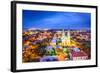 Savannah, Georgia Downtown Skyline at the Cathedral.-SeanPavonePhoto-Framed Photographic Print